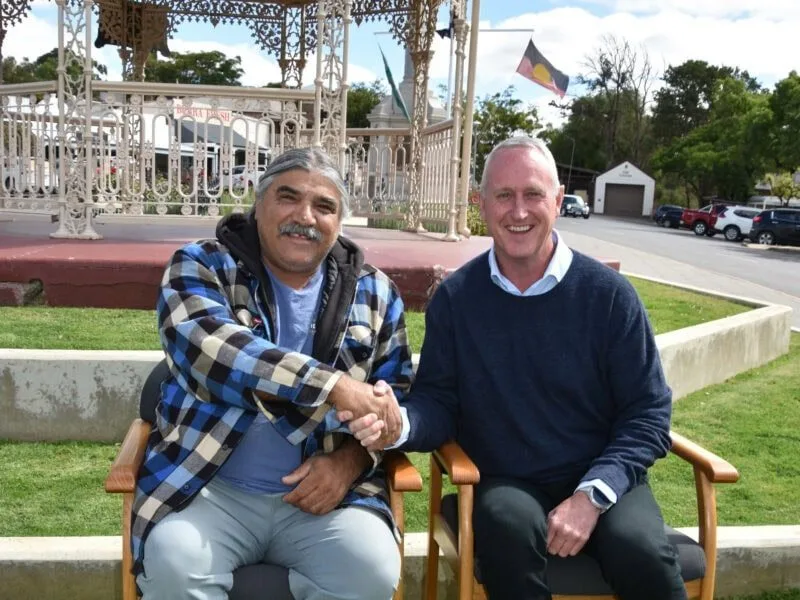 Carlo Sansbury Chair Ngadjuri Nation Board and David Stevenson CEO Regional Council of Goyder